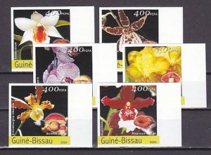 Guinea Bissau, 2004 issue. Orchids & Mushrooms, IMPERF issue.
