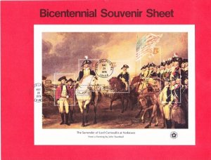 US SP413 - SP416 Bicentennial set of 4 Souvenir Pages #1686 - 1689