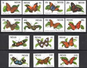 Nevis - 1991 Butterflies Set MNH** SG 578A-591A