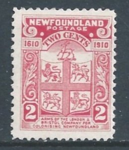 Newfoundland #88 Mint No Gum 2c Arms of London & Bristol Co. Perf. 12