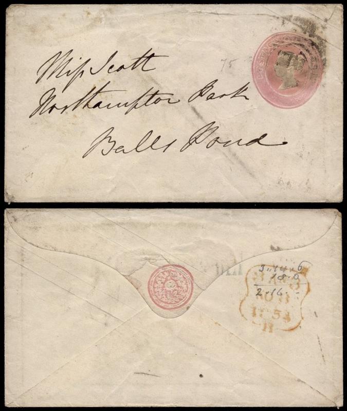 Great Britain 1854 Postal History Rare Victoria Cover     D.273