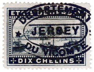 (I.B) Jersey Revenue : Duty Stamp 10/- (1912)