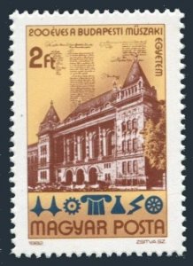 Hungary 2766 two stamps,MNH.Michel 3577. Budapest Polytechnical University,1982.