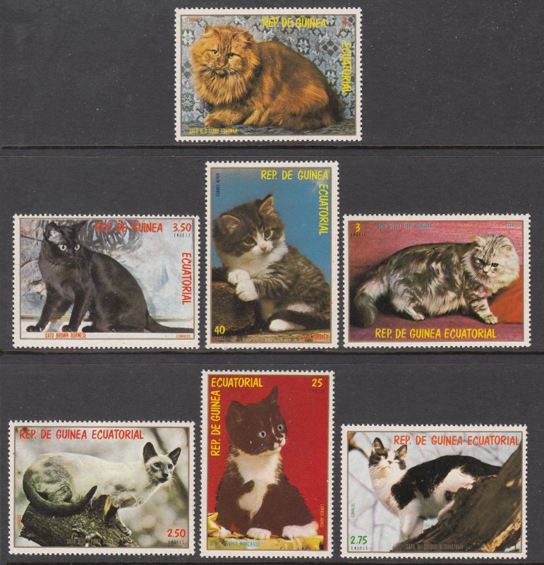 Equatorial Guinea Cats MNH VF