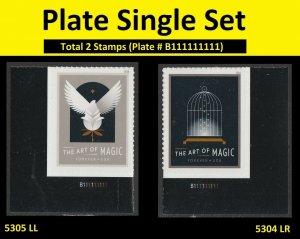 US 5304 5305 The Art of Magic F plate single set 2 MNH 2018