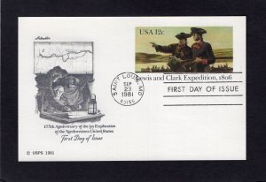 UX91 Lewis & Clark Expedition, FDC Artmaster cachet