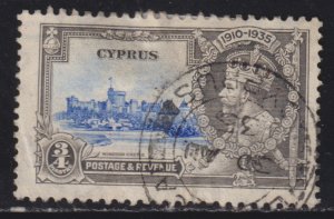 Cyprus 136 King George V Sliver Jubilee Issue 1935