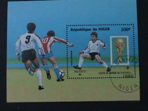 NIGER-1986-MEXICO'86-WORLD CUP SOCCER-CTO S/S VF-FANCY CANCEL HARD TO FIND