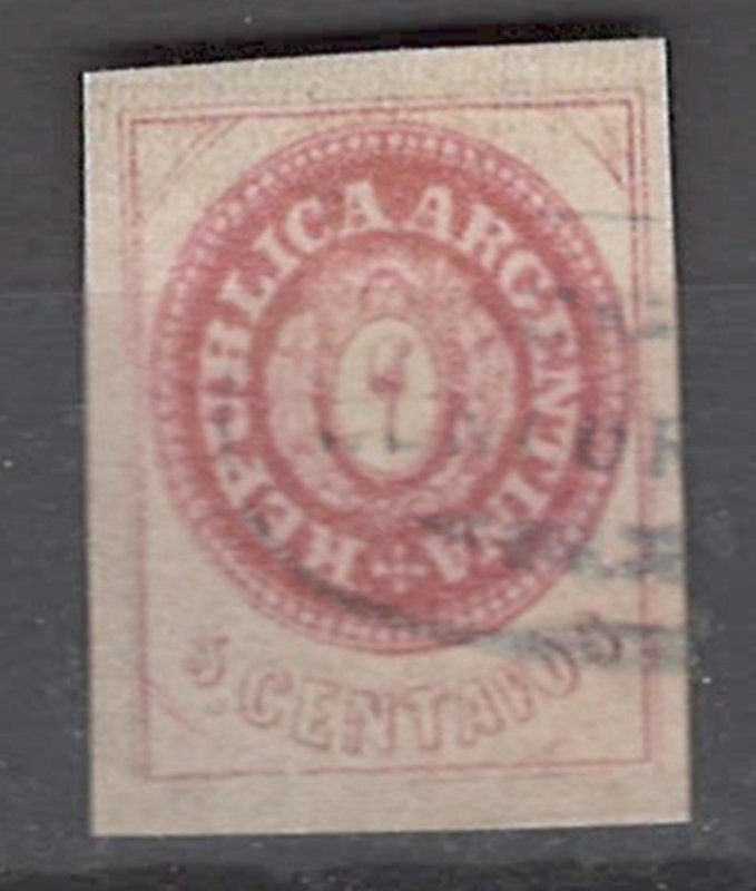 COLLECTION LOT # 1984 ARGENTINA #7H 1864 CV= $32.50