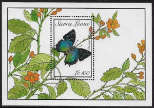 Sierra Leone #1096 MNH S/Sheet - Butterfly and Flowers
