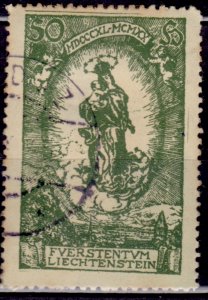 Liechtenstein 1920, Madonna and Child, 50h, sc#47, used