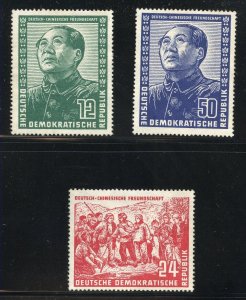 GERMANY DDR SCOTT #82/84 MAO TSE TUNG MINT NEVER HINGED