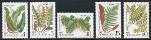 Russia Scott 5572-76 MNHOG - 1987 Ferns Set - SCV $2.10