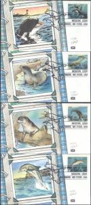 #2508-11 Sea Creatures Bevil FDC Set