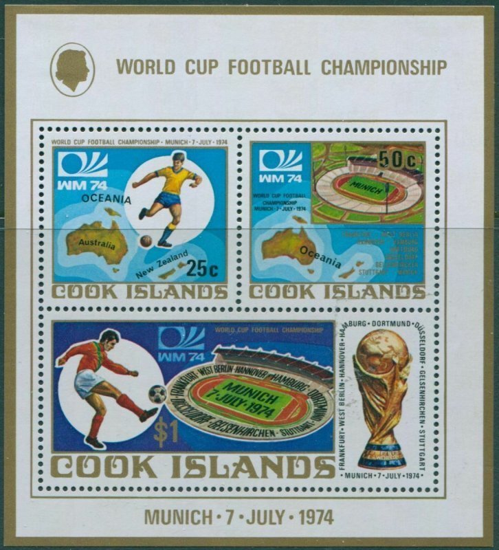 Cook Islands 1974 FOOTBALL WORLD CUP MUNICH Sheet Perforated Mint (NH)