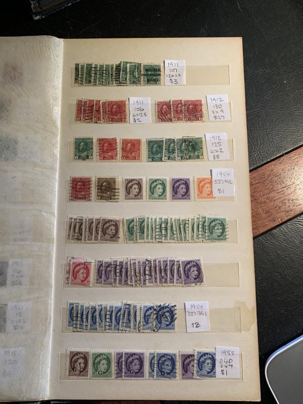 STAMP STATION PERTH: Canada Stockbook from 1870 to 1972 Used Cat. Value $1500+