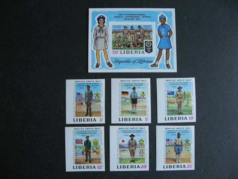 Liberia Scouts, Scouting imperf MNH Sc 563-8, C188 check them out! 