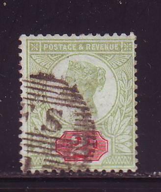 Great Britain Sc 113 1887 2d green & carmine rose Victoria  stamp used