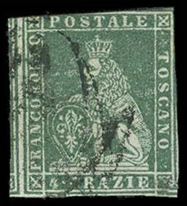 ITALIAN STATES- TUSCANY 6  Used (ID # 95990)