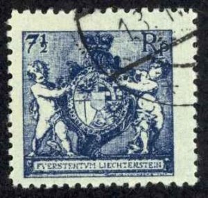Liechtenstein Sc# 58 Used 1921 7 1/2rp Definitives