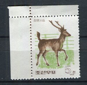 KOREA; 1966 early Deer issue fine MINT MNH unmounted CORNER value
