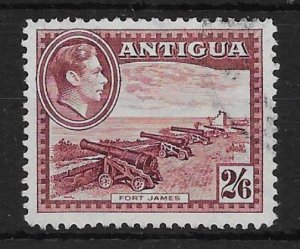 ANTIGUA SG106a 1942 2/6 MAROON USED