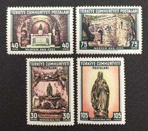 Turkey 1962 #1556-9, Virgin Mary Designs, MNH.