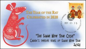 CA21-012, 2021, Lunar New Year, 12 years  of Lunar New Year Cycle, Rat