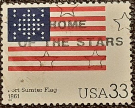 US Scott # 3403o; used 33c Stars and Sripes from 2000; VF/XF centering; off ppr