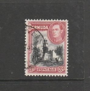 Bermuda 1938 3d Black & Rose Red FU SG 114