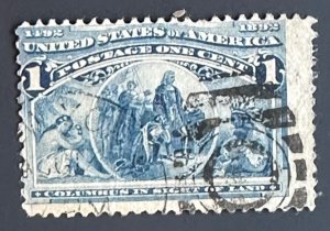 Scott#: 230 -Columbian Issue:Columbus in Sight of Land Used Single Stamp - Lot 6