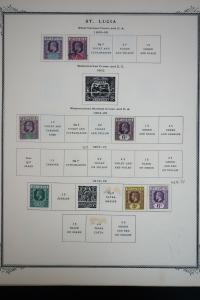 St Lucia 1800's to 1960's Stamp Collection