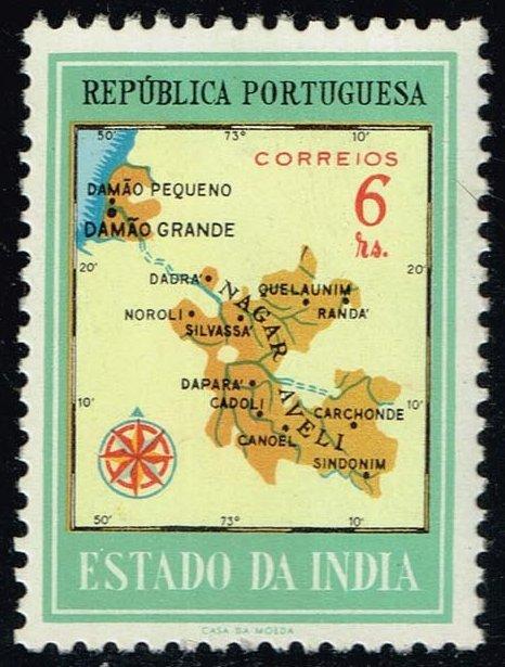 Portuguese India #553 Map of Damao; Unused (0.30)