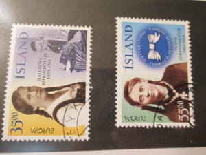 Iceland #818-819 used  2019 SCV = $2.05