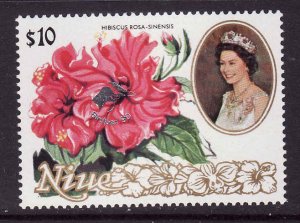 Niue-Scott#594-Unused NH set-Flowers-QEII-Birdpex '90-