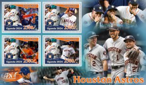 Stamps.Sports.Baseball Houston Astros 2023 year 1+1 sheets perforated NEW