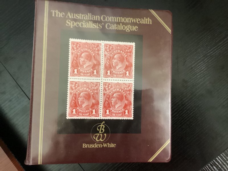 BOOK Australian Commonwealth Specialists Catalog, #2530 1988 Brusden-White