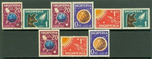 EDW1949SELL : ALBANIA Neat collection of ALL Cplt sets, mostly Mint. Sc Cat $208
