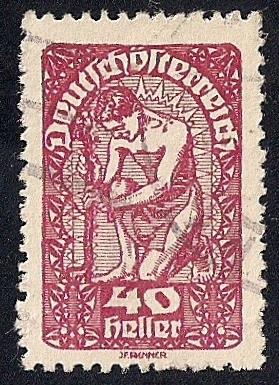 Austria #213 30 H Allegory of New Republic used VF