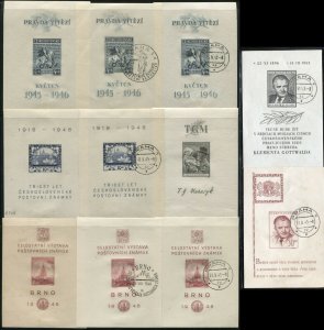 CZECHOSLOVAKIA CZECH REPUBLIC Souvenir Sheets Postage Stamp Collection Used MLH