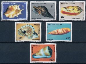 WALLIS & FUTUNA 1986 Beautiful Sea Shells (6v Cpt) MNH CV$10