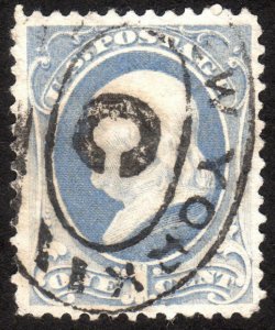 1881, US 1c, Franklin, Used, Well centered, Sc 206