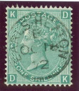 SG 117 1/- green plate 6. Superb used with an Earls-Heaton upright CDS, Oct...