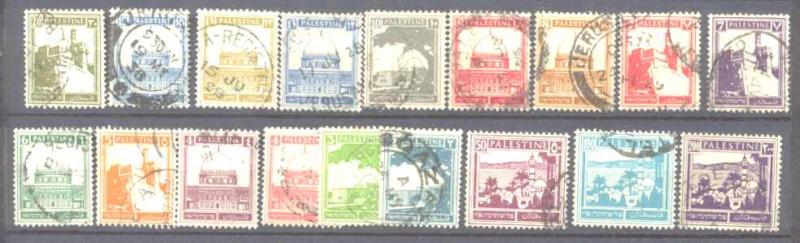 Palestine 63-81, 18 used values SCV18.95