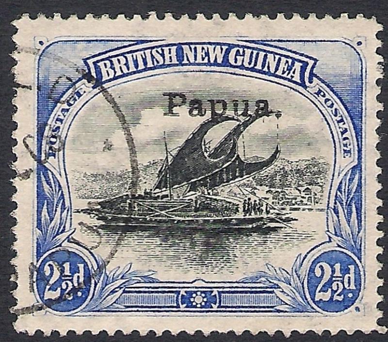 Papua Lakatoi 2½d Small Papua ovpt. wmk horizontal Fine Used