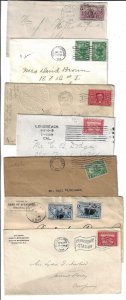 US 1890 1920 COLLECTION OF 10 COMMERCIAL COVERS ALL FRAKED WITH EARLY COMMEMORAT