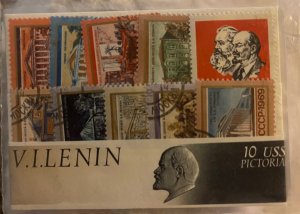 Vintage Russian stamps, Vladimir Lenin, Used