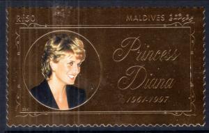 Maldive Islands 2331 Princess Diana 2331 Gold Foil MNH VF