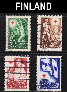 Finland Scott B44-47 complete set F to VF used.