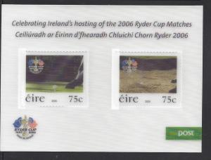 Ireland, 1682, Golf - Ryder Cup 2006 S/S(2), **MNH**